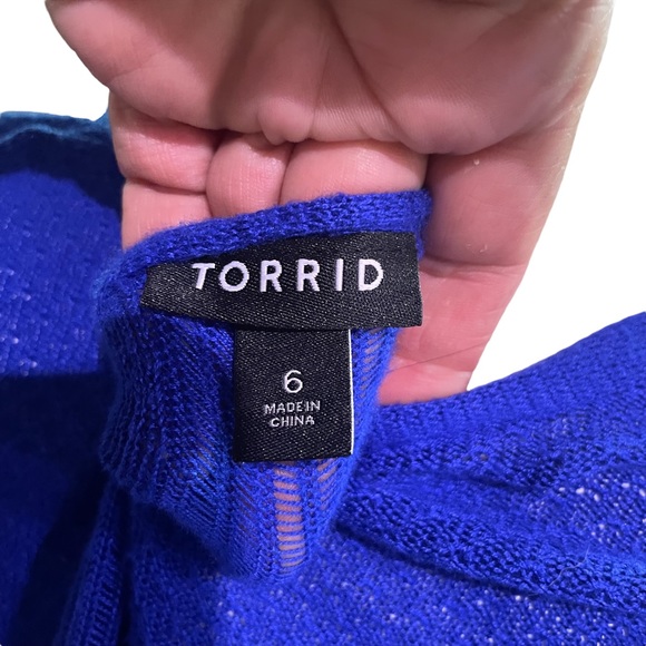 TORRID PLUS SIZE 6 Long Sleeve Cardigan Royal Blue - Picture 6 of 12